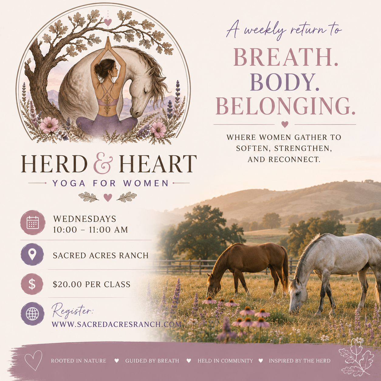 Herd &amp; Heart                     Yoga for Women