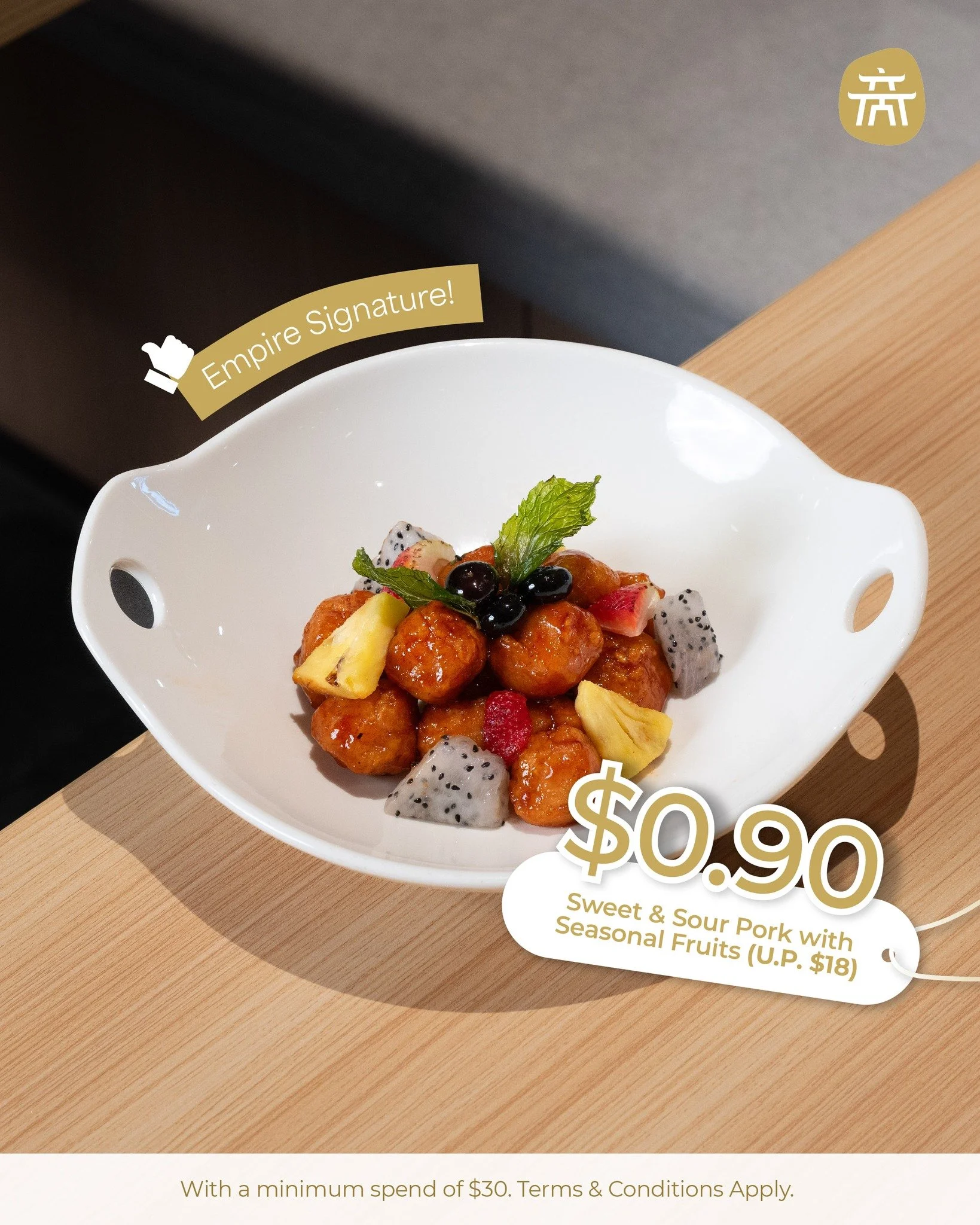 Just in case it wasn&rsquo;t obvious&hellip; our Sweet and Sour Pork is available at just $0.90! 🤩

Enjoy this limited deal when you show this post to our staff with a minimum spend of $30.

*Limited to 1 redemption per table.