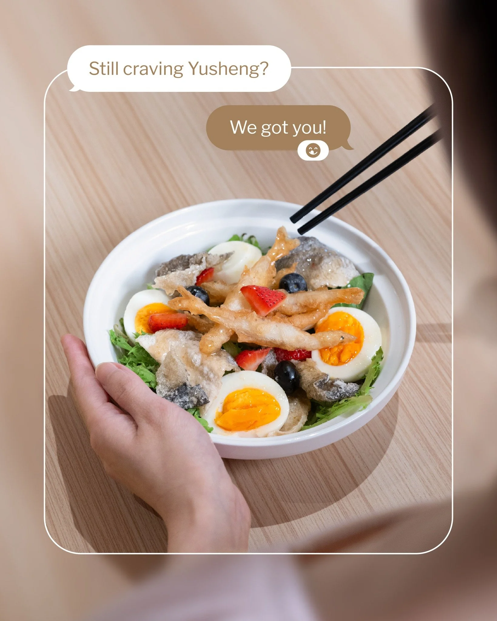 Chinese New Year may be over, but the toss never stops! 🥢

Enjoy a lighter, refreshing Salad Yu Sheng for just [price], only at Empire!