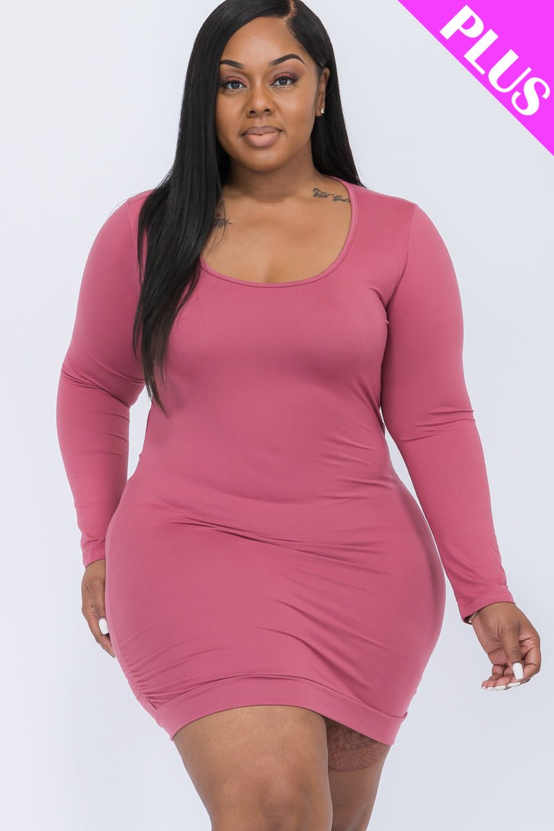 Plus Size curvy Crisscross Open Back Bodycon Dress
