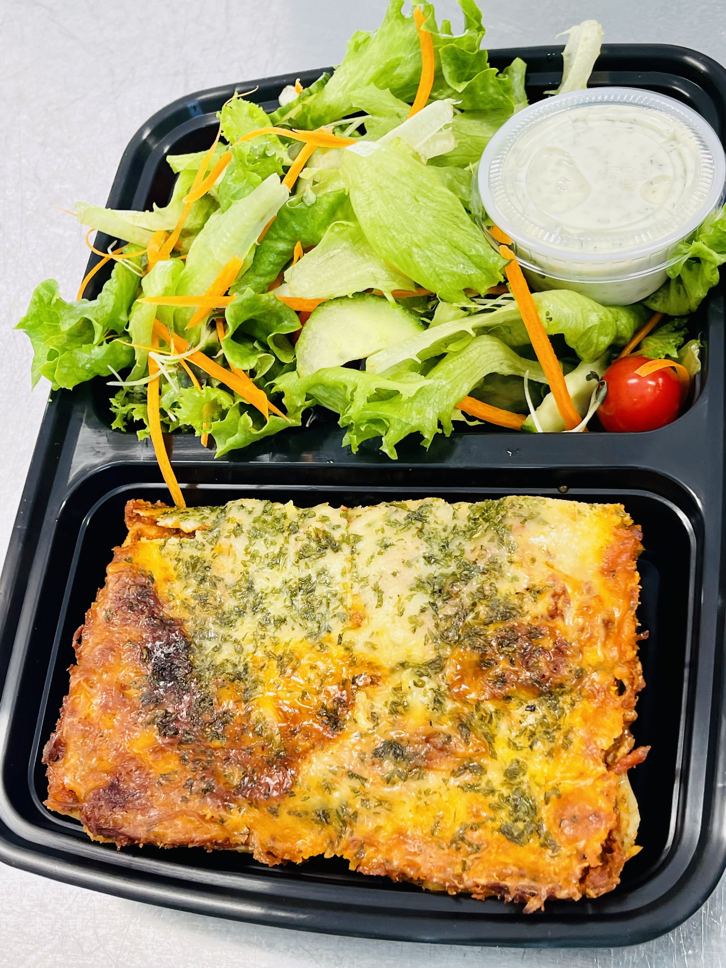 Lasagna and Green Salad