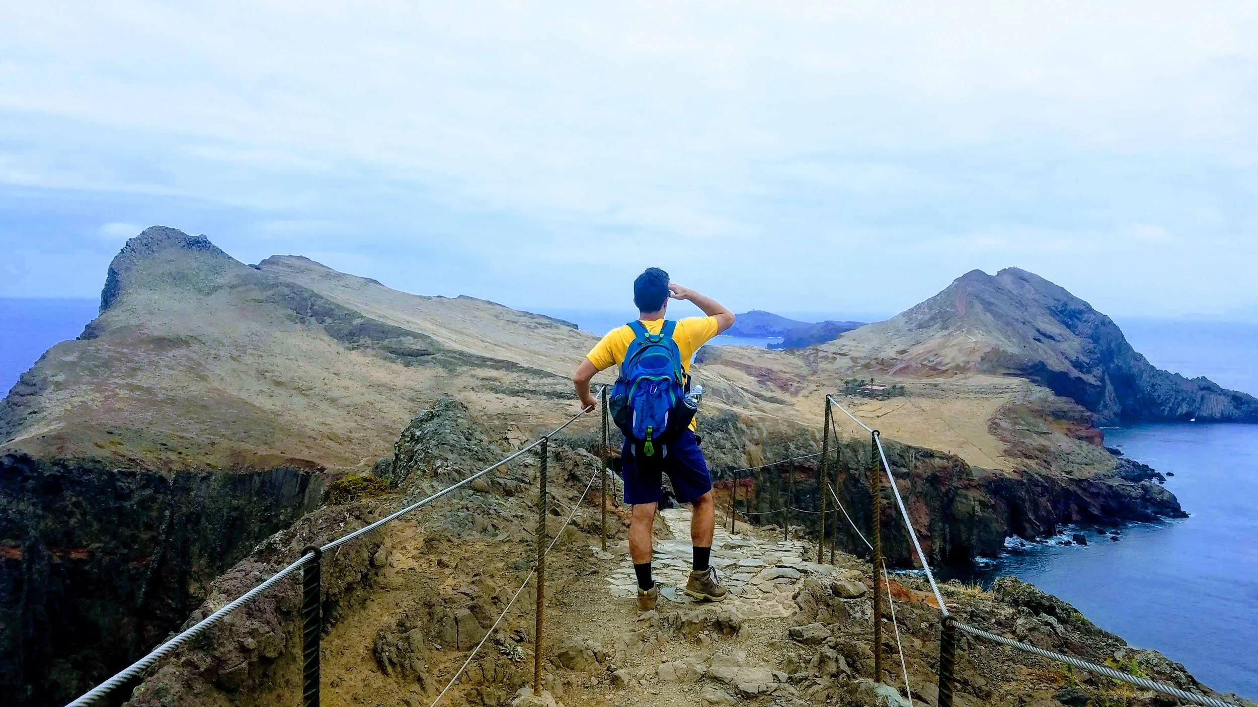 Ryan Johnson, a financial planner for millennials overlooking a coast