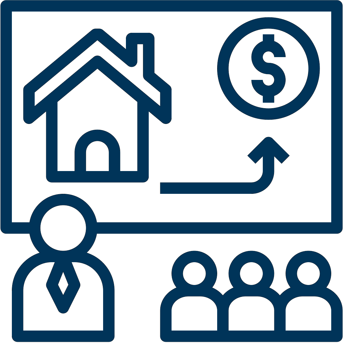Icon representing estate planning