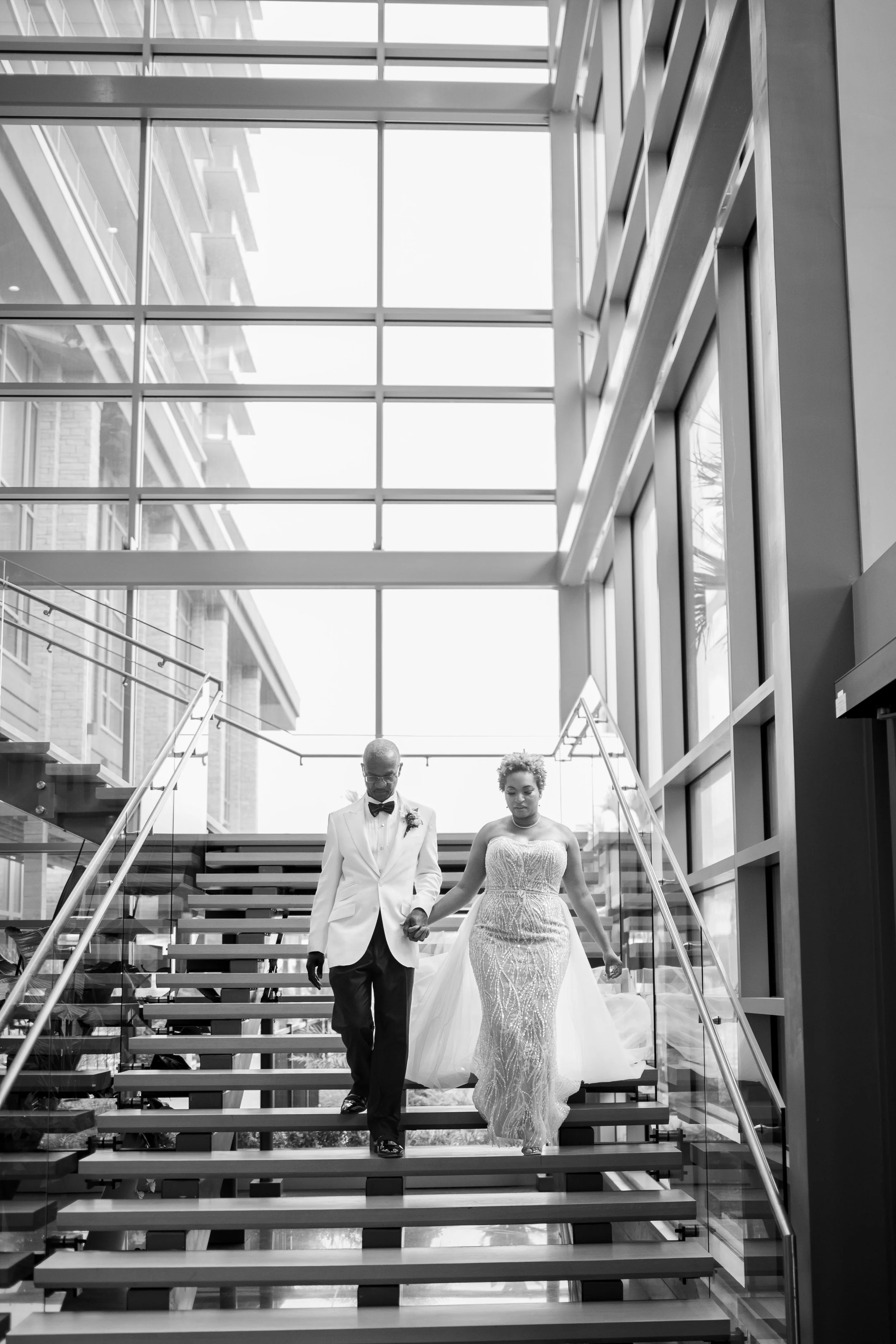 black-and-white-bride-father-grand-entrance-virginia-beach.jpg