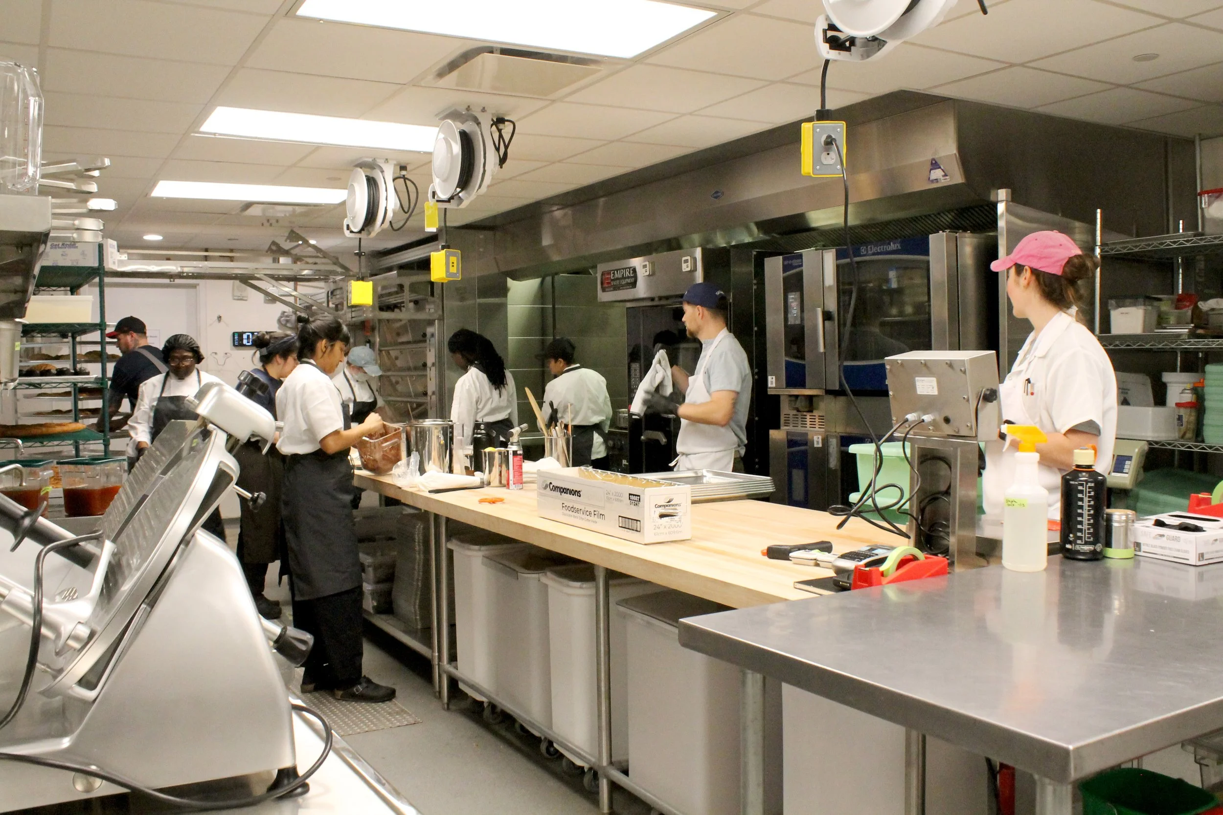 Frenchette bakery kitchen preparation