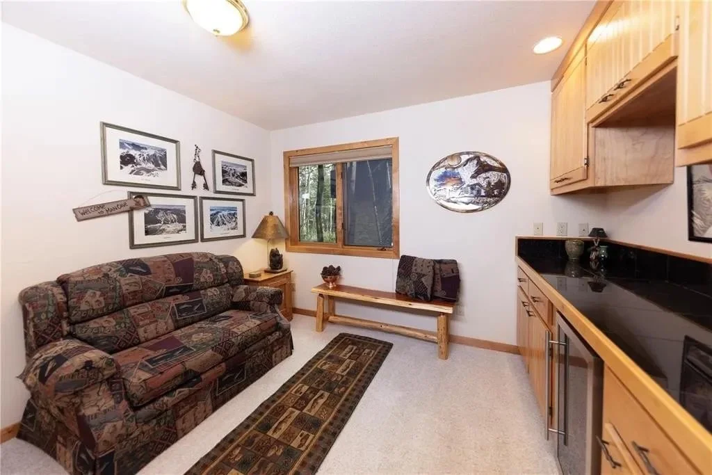Family room with wet bar