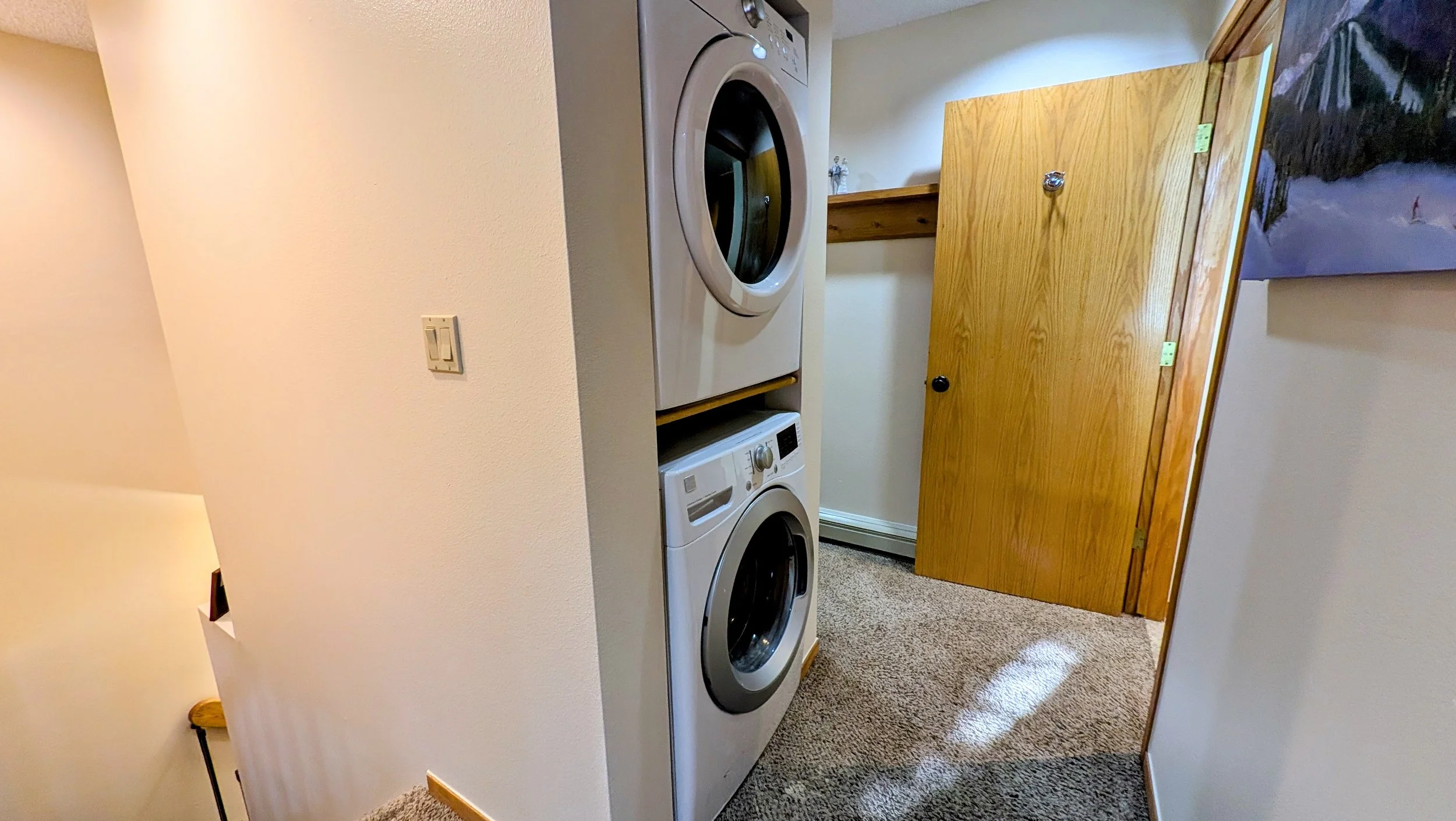 Stackable W/D upstairs