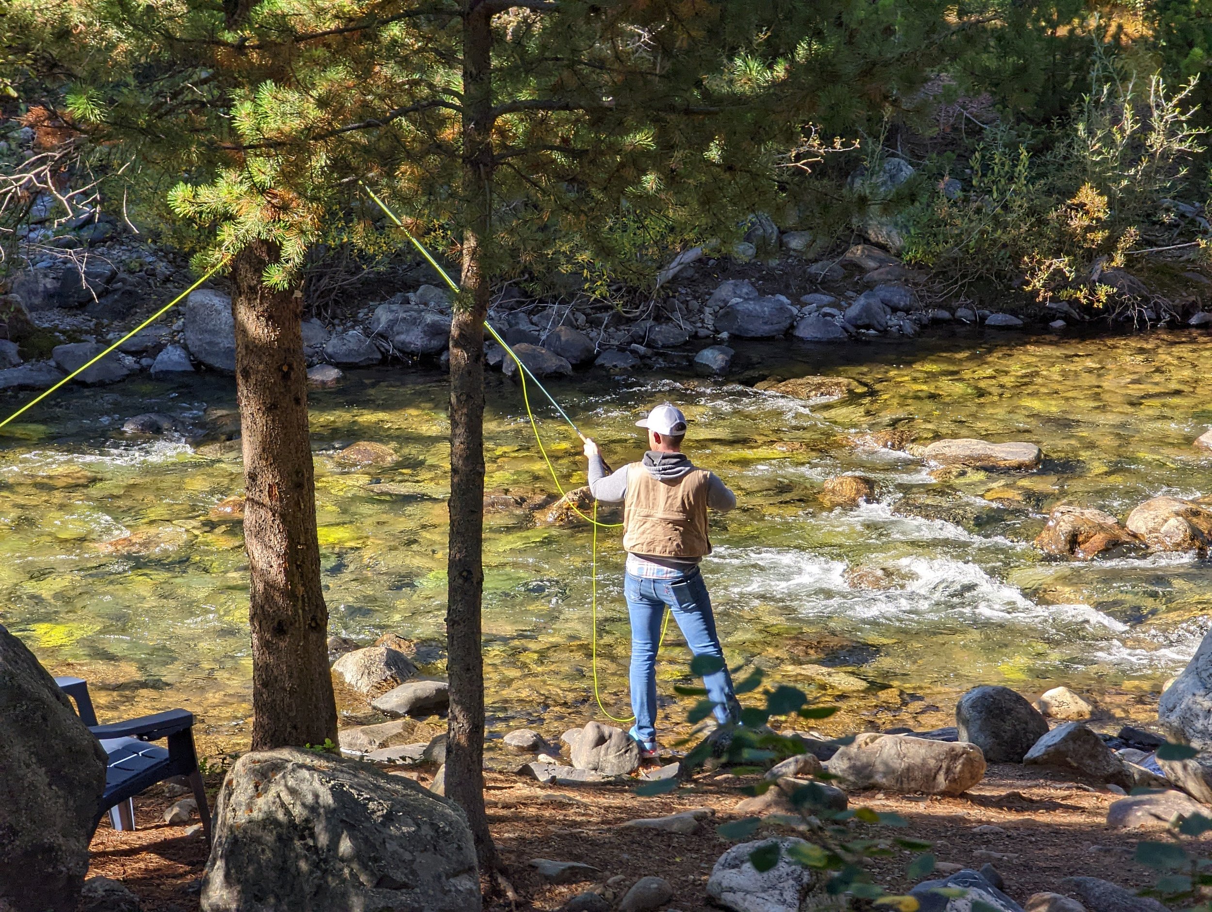 Fishing in the backyard