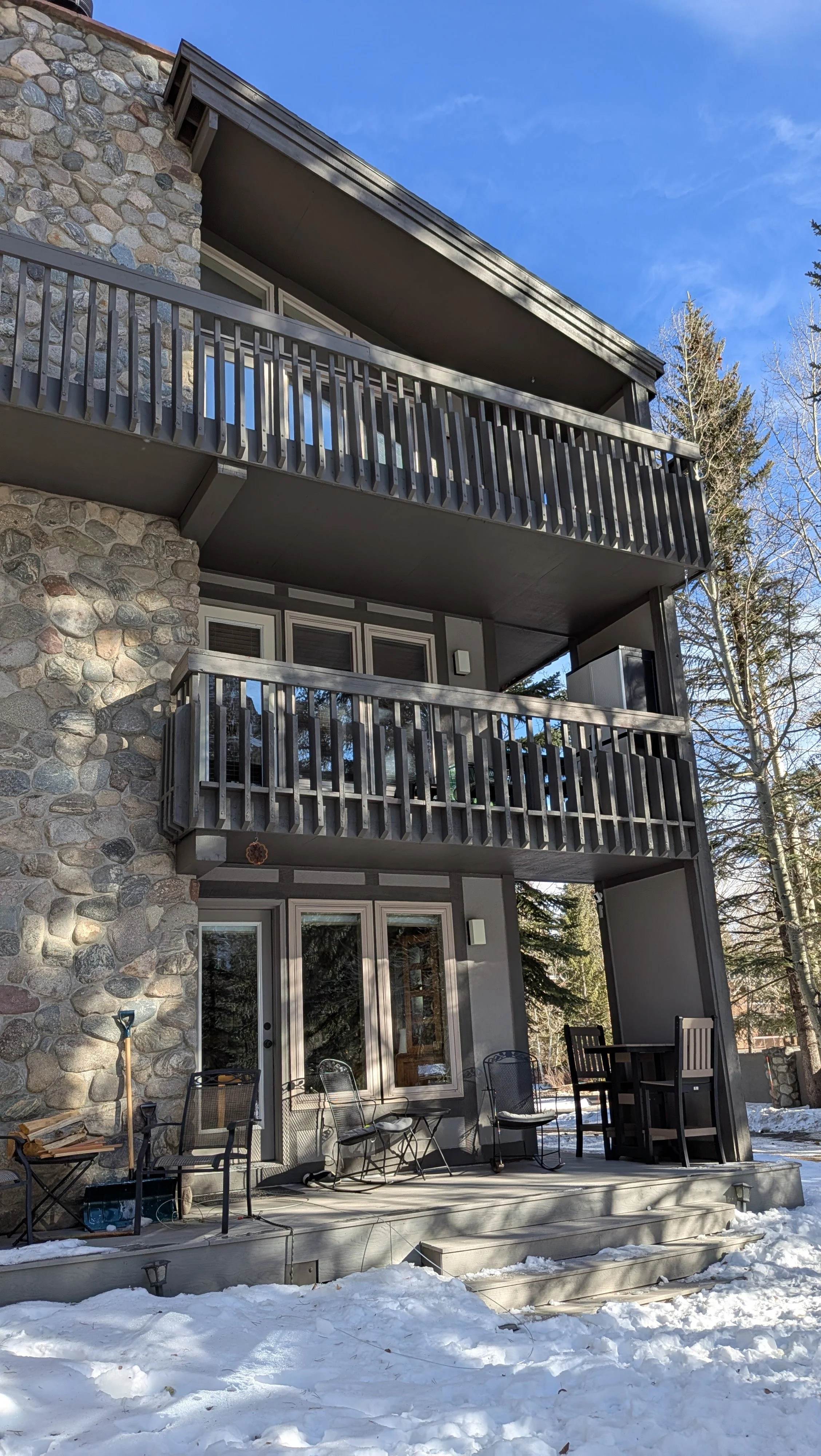 First and second floor deck are for this condo