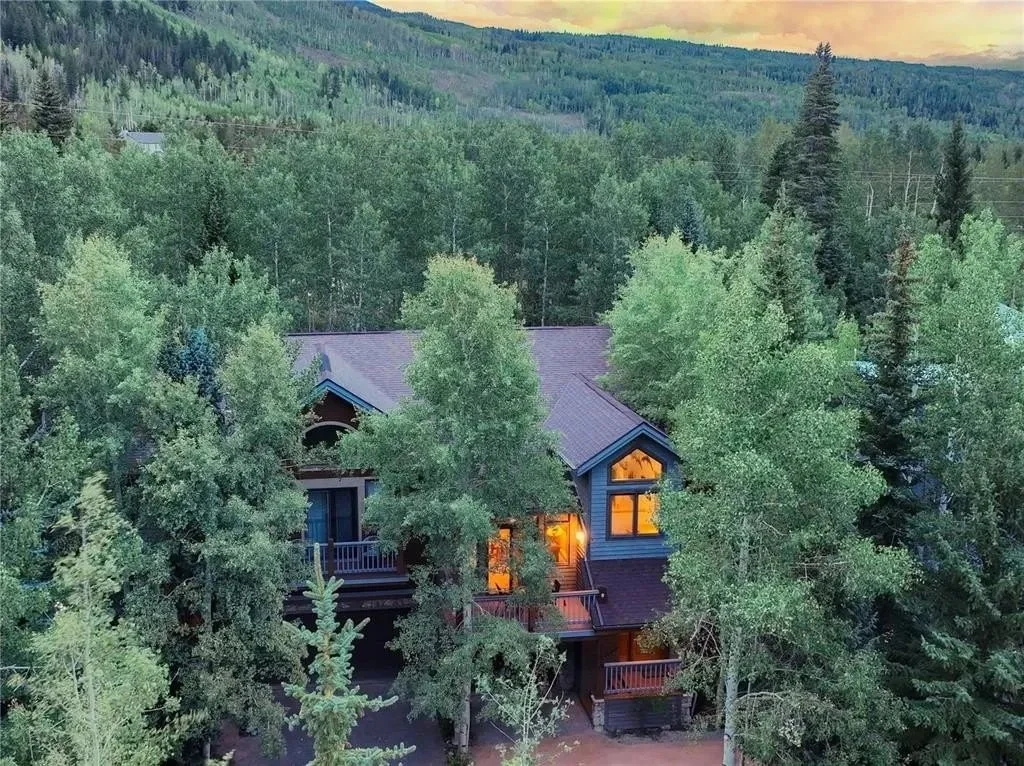 Aerial view of the home
