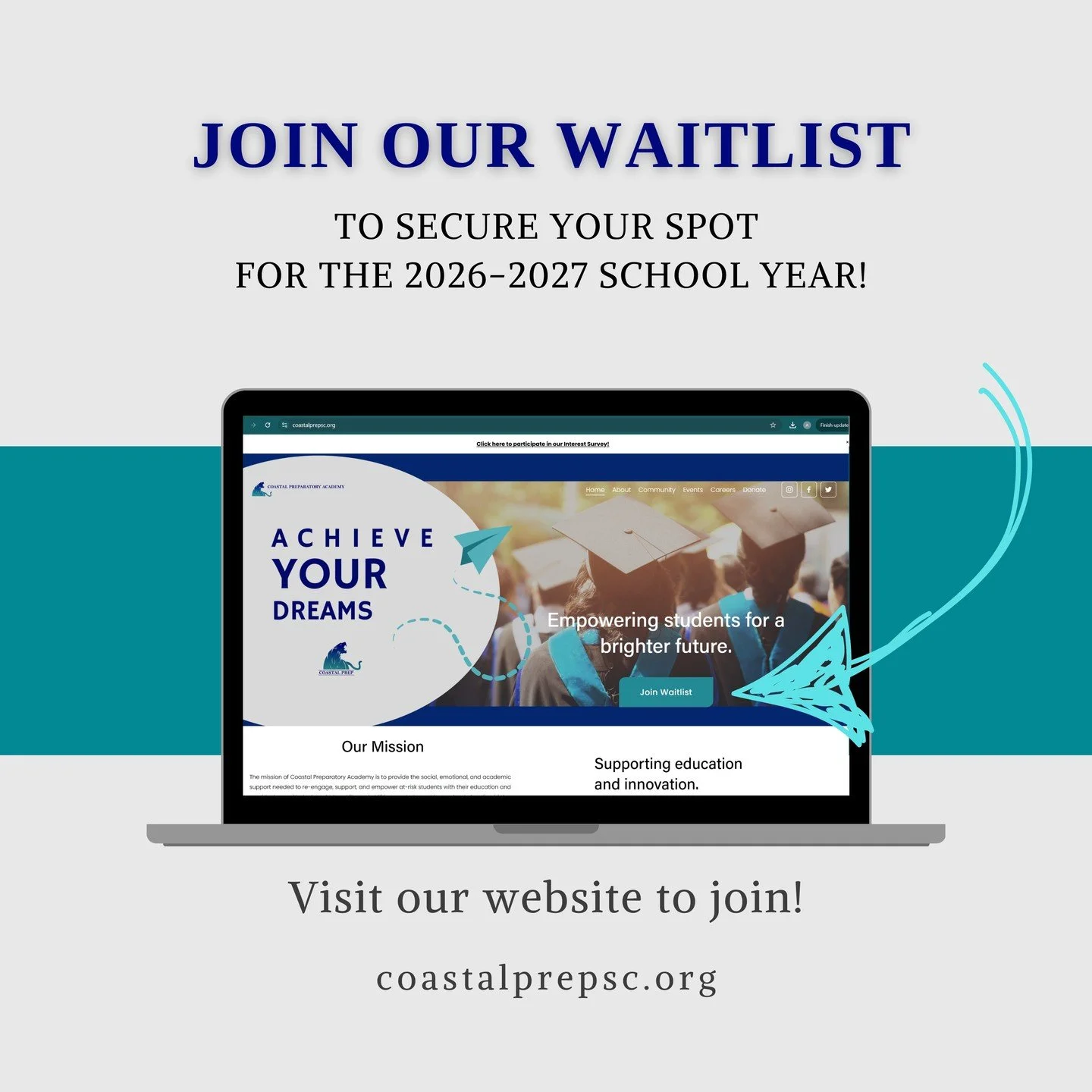 SECURE YOUR SPOT ON OUR WAITLIST TODAY!

CPA is committed to maintaining a small teacher-student ratio so that we can provide a high degree of individualized support for our students. To ensure you secure a spot for your student, we invite you to joi