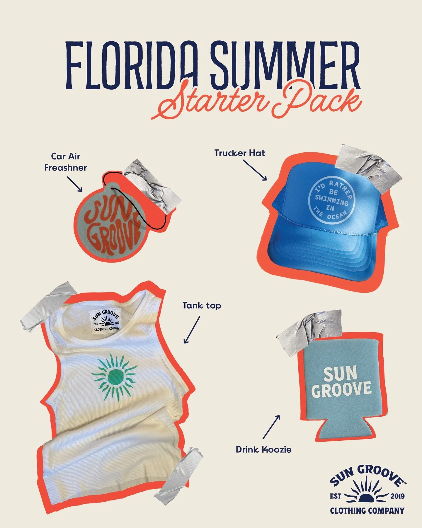 What are we missing? 
#florida #smallbusiness #floridasummer #starterpack #surf