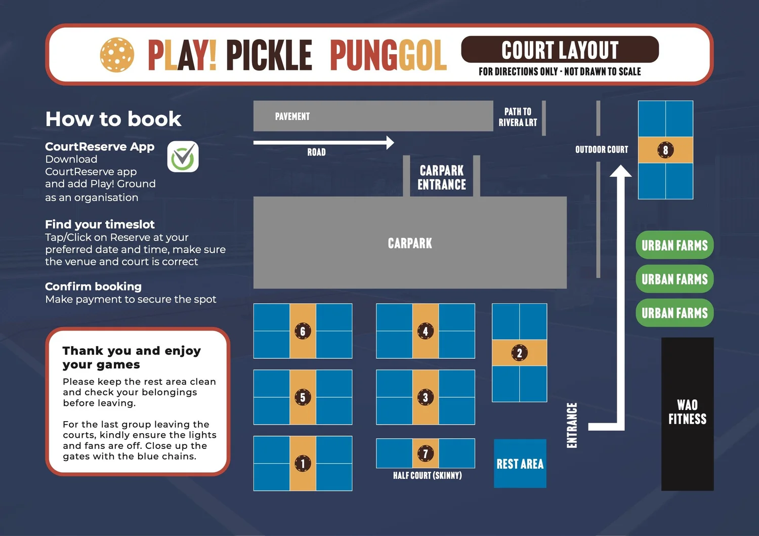 Play! Pickle Punggol court layout