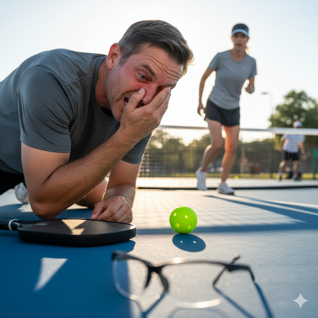 Why Pickleball Players Need to Wear Eye Protection