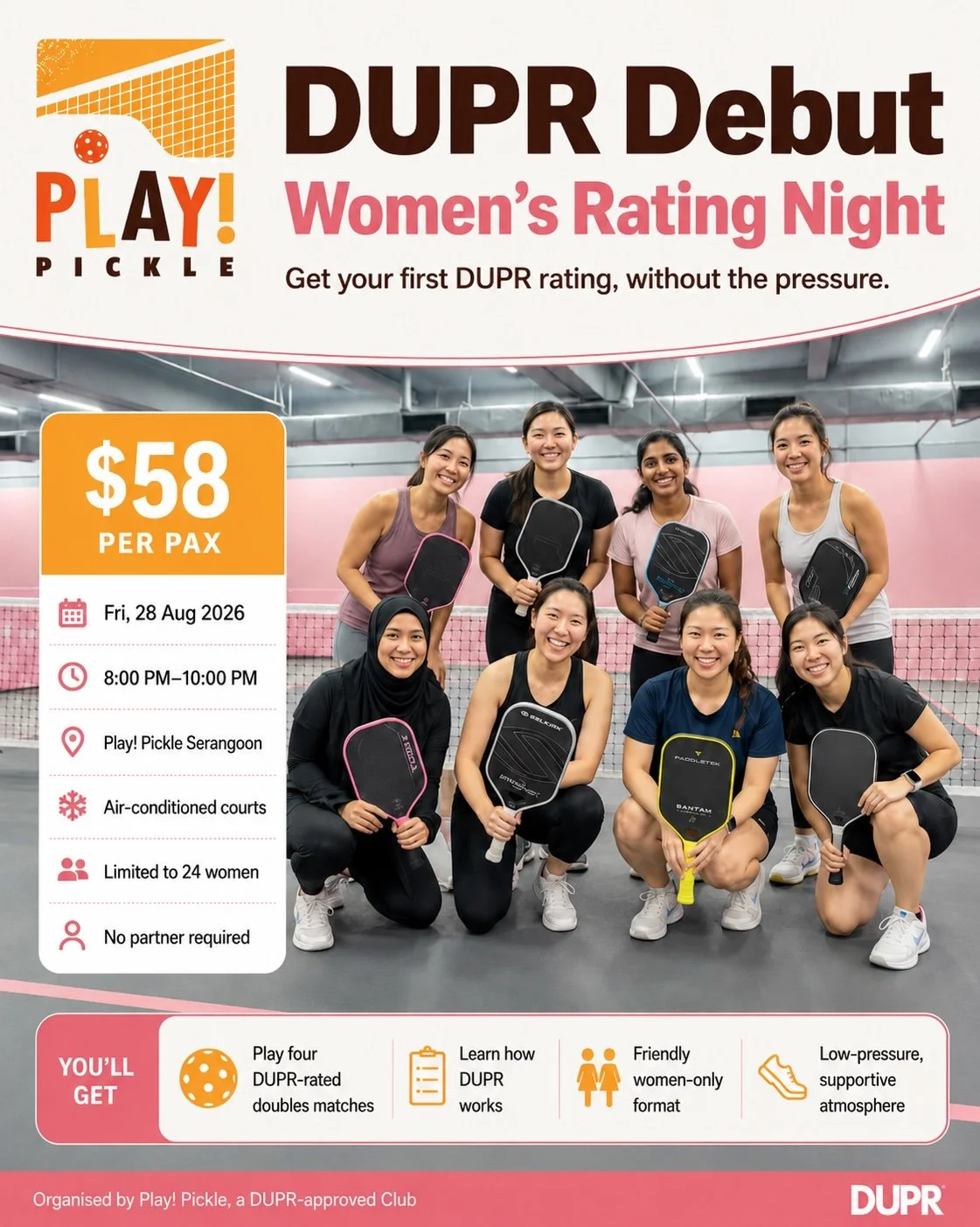 DUPR Debut Women's Pickleball Rating