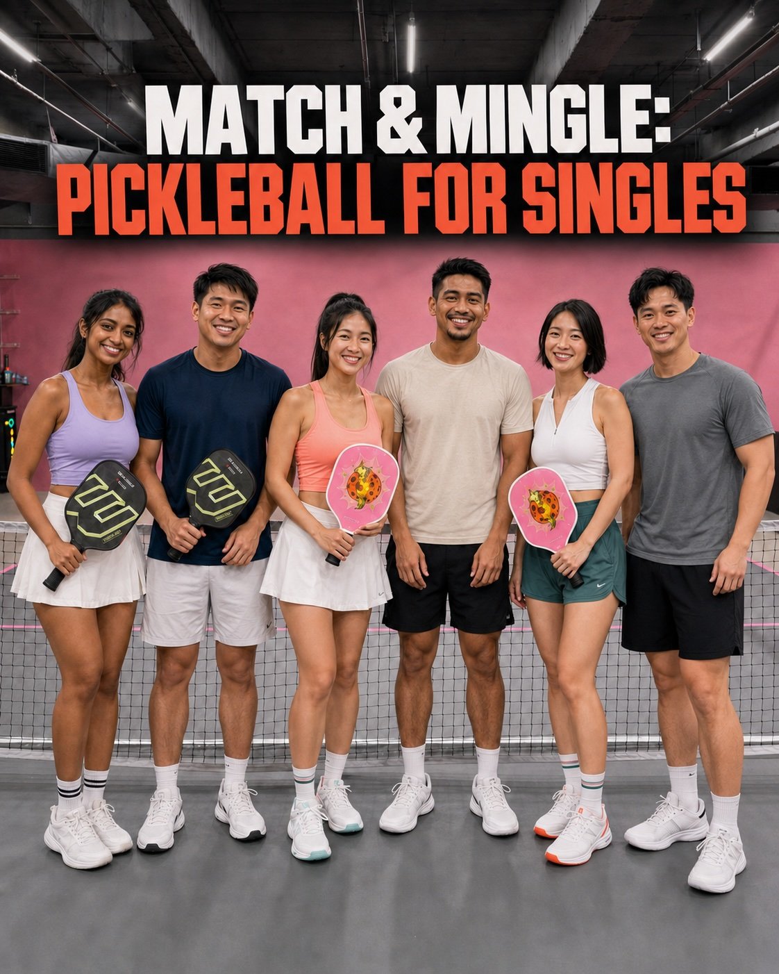 Match and Mingle pickleball social for singles in Singapore
