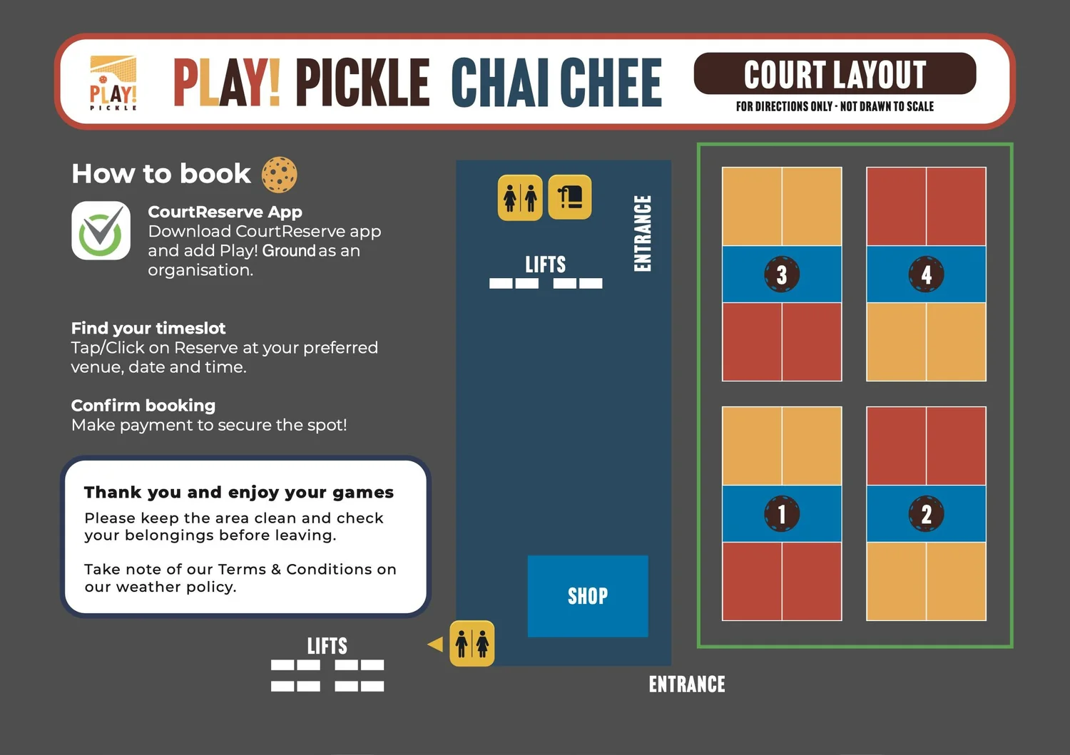 Play! Pickle Chai Chee court layout