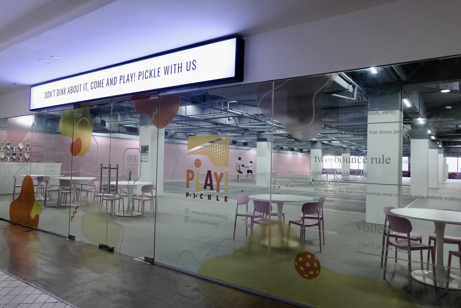 Play! Pickle Serangoon air-conditioned pickleball courts