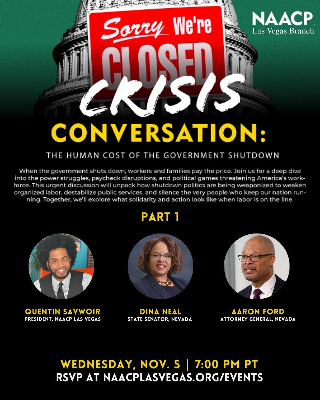 NAACP Presents Crisis Conversations: with Senator Dina Neal and AG Aaron Ford