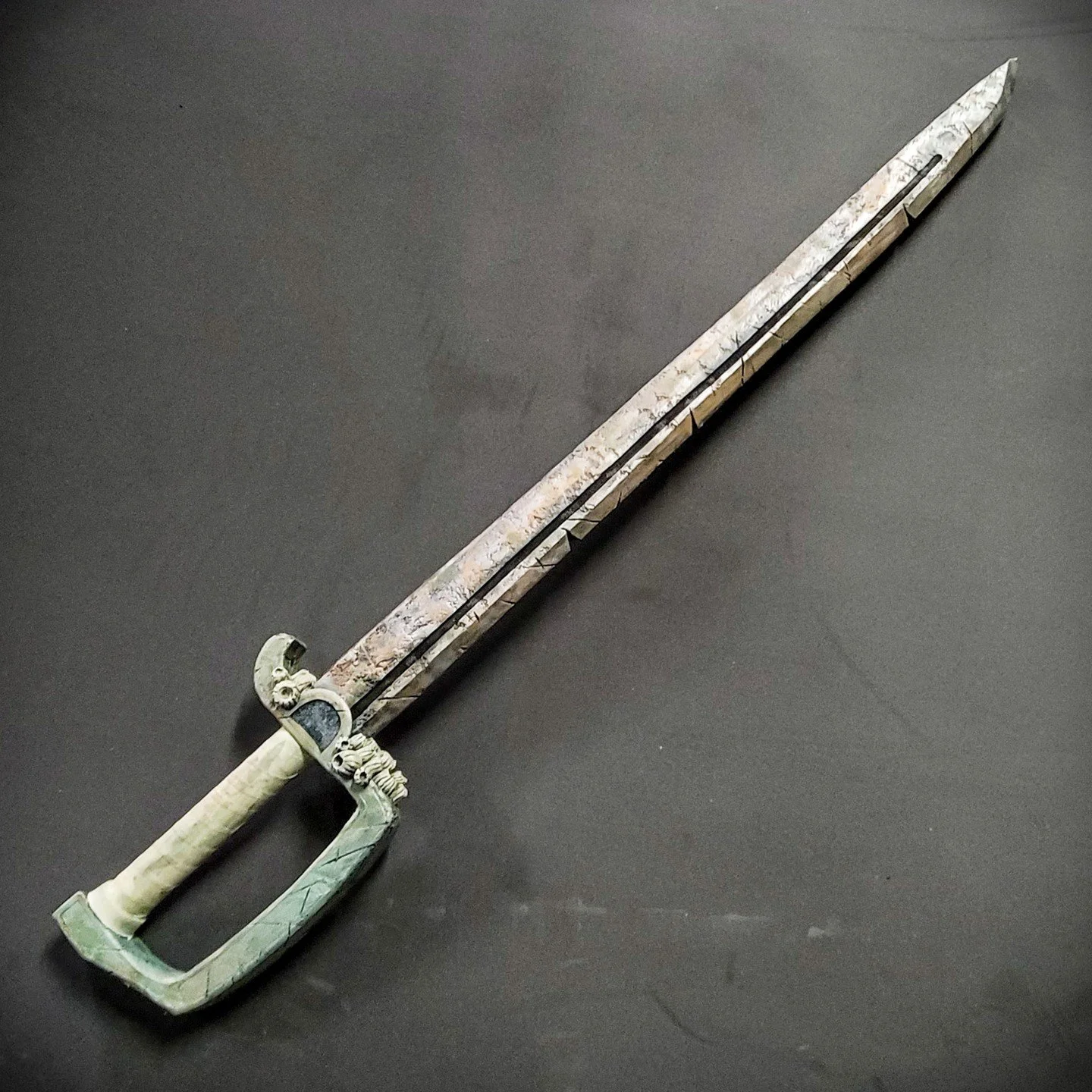 A favored prop of mine that made it out to a phenomenal player at Twin Mask asked for a blade that had been found at the bottom of the sea. Featuring some lil' guys (see: barnacles), this was a fun prop to be able to put together. Always means a lot 