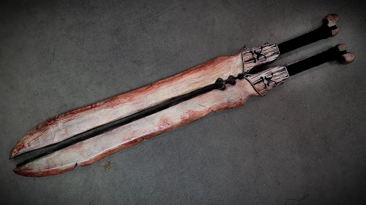 Sometimes, your occult weapons should be made from peoples' bones, and with these blades, there's no doubt. These ultralight props have already seen their share of blood out in New Jersey at Dystopia Rising: The Pike!

#LARPProps #dystopiarising #drt