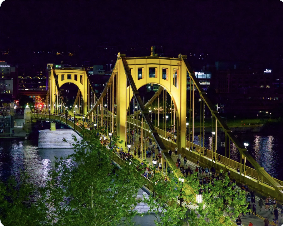 Sister Bridges Light up for the NFL Draft