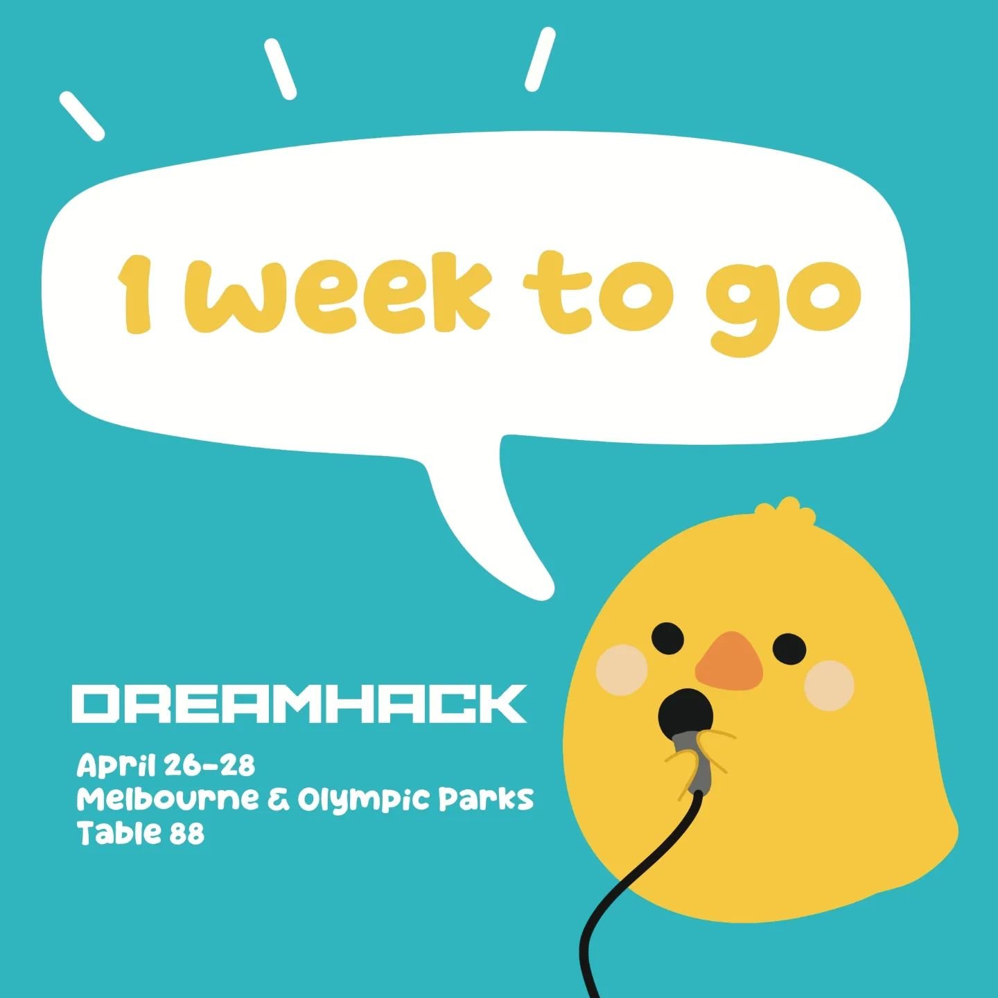 ✨️🙌🏻Only one week away for @dreamhackau !OMG!
Swipe to see the whole map.

🎮 Dreamhack Melbourne
📅 26th- 28th April
❣️Melbourne &amp; Olympic Parks (I'm at Table 88)

Yes, it is a three days event. Can't wait to see you all there!💛

#dreamhack #