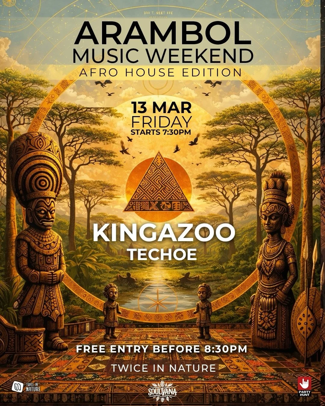 Arambol, we&rsquo;re opening the weekend right!

This Friday 13 March, join us at Twice in Nature ( @twice_in_nature_arambol ) for an Afro House Edition of Arambol Music Weekend. A sunset gathering of rhythm, tribe, and movement.

From 7:30 PM we eas
