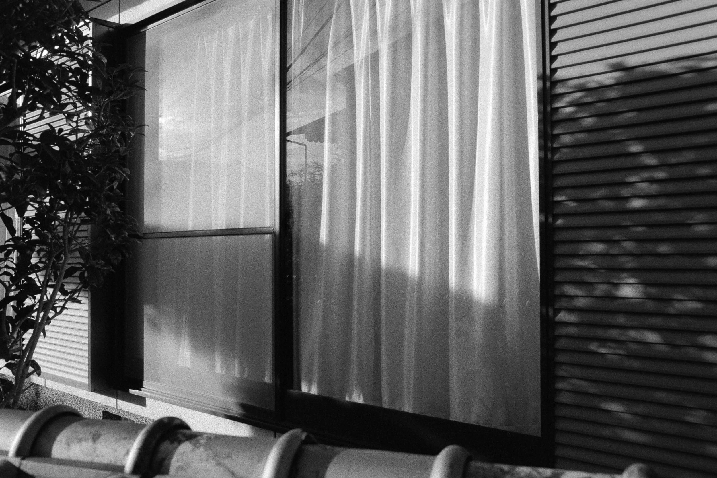 A window in a japanese house in Yufuincho Kawakami