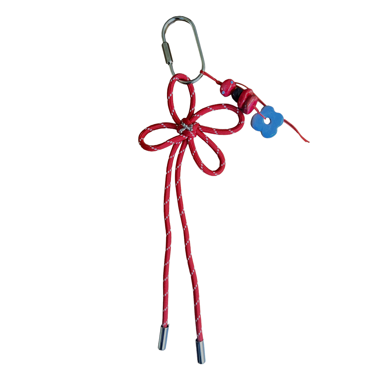 Red Floral Bag Charm