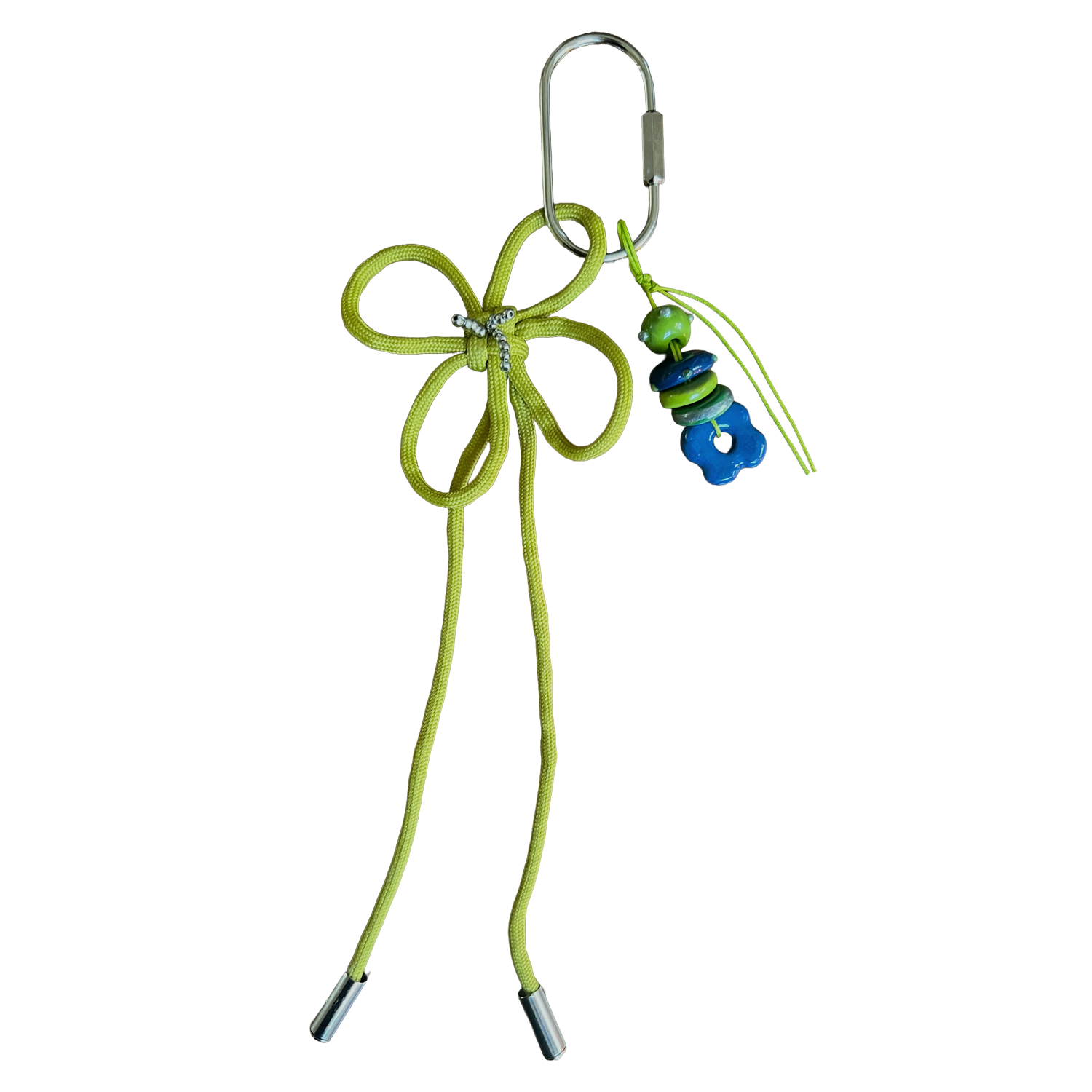 Chartreuse Floral Bag Charm
