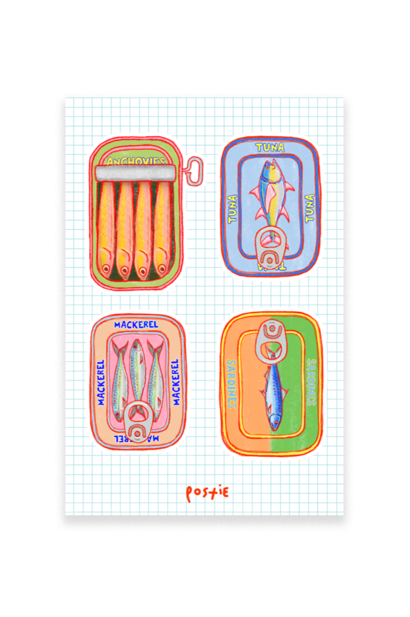 Tinned Fish Sticker Sheet