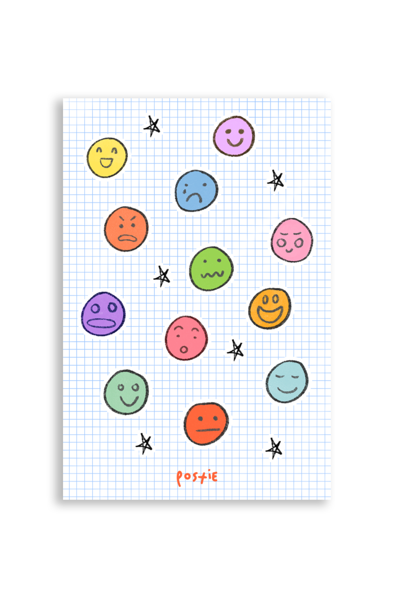 Emotional Smiley Sticker Sheet