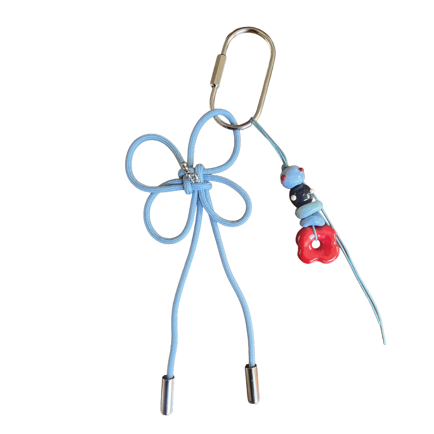 Blue Floral Bag Charm