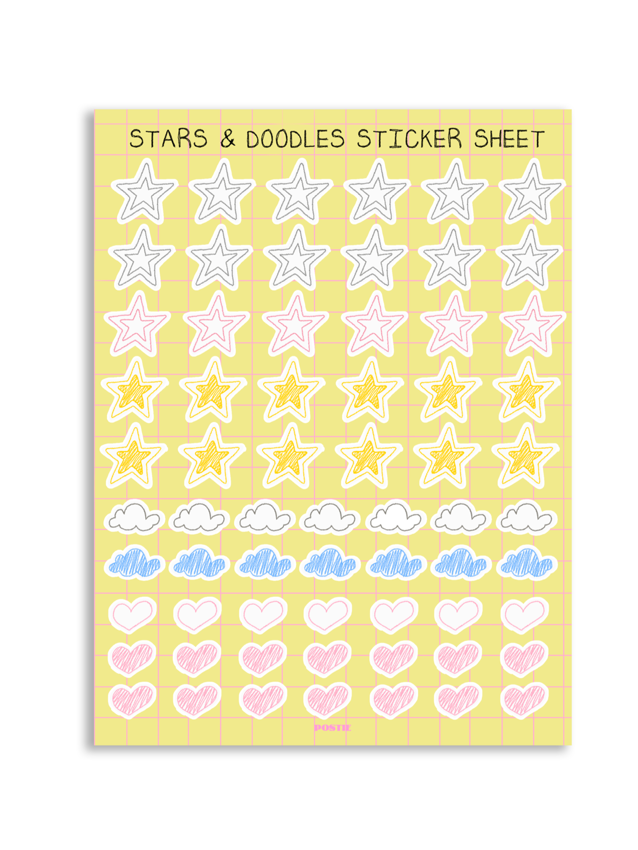 Stars & Doodles  Sticker Sheet
