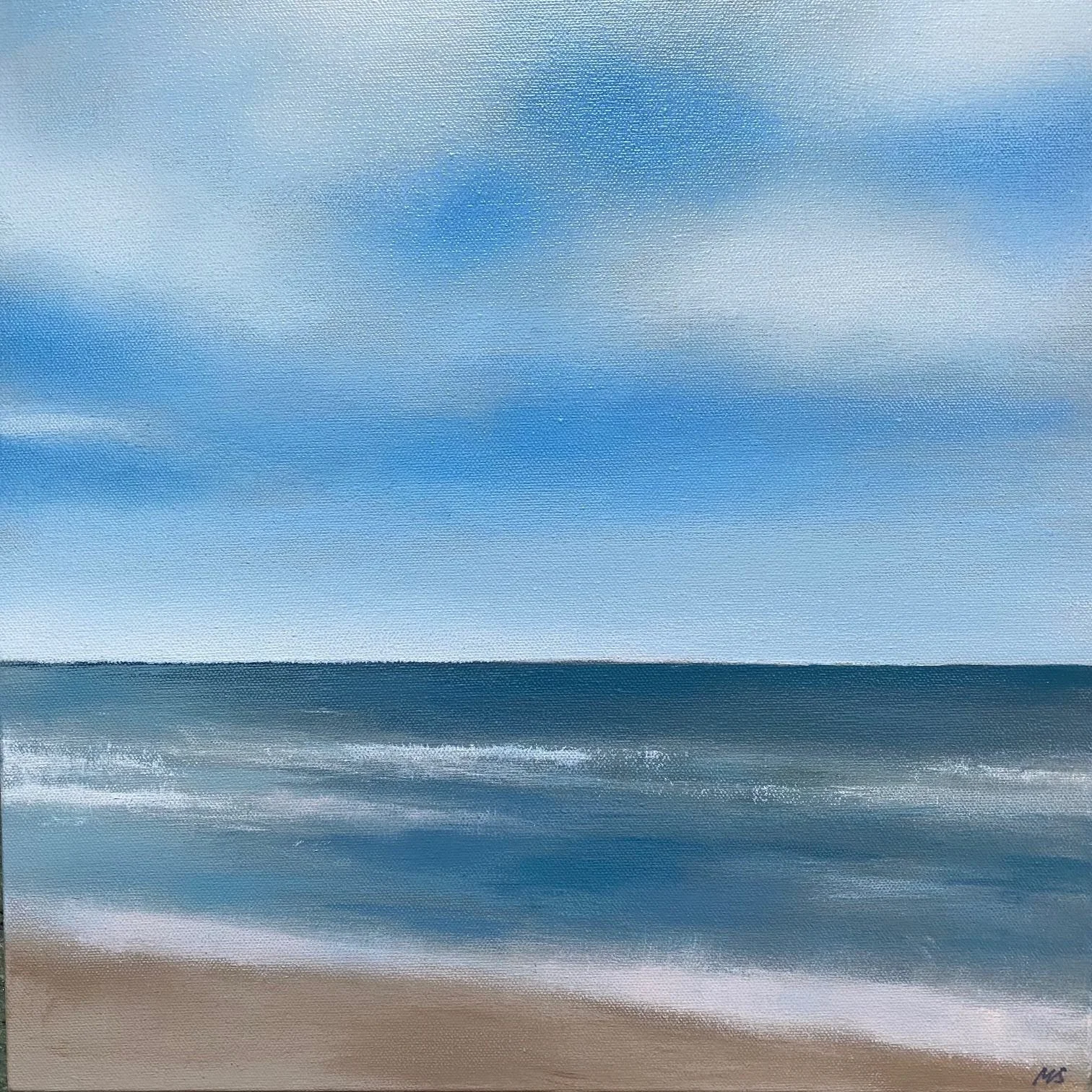 Breeze at the Beach 16x16" Acrylic on Canvas- SOLD