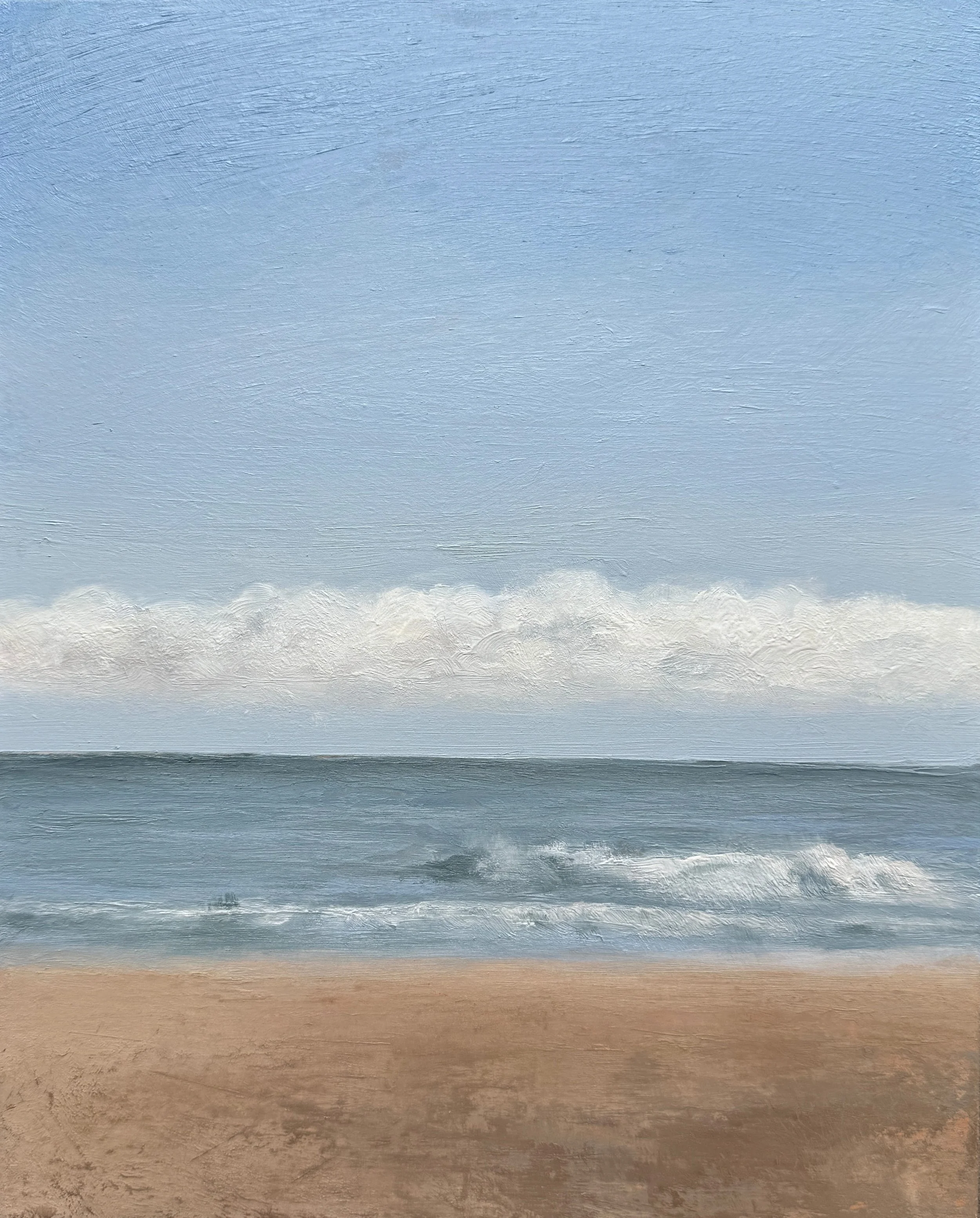 Waves of Wonder 8x10" Oil & Cold Wax on Gesso Panel- SOLD