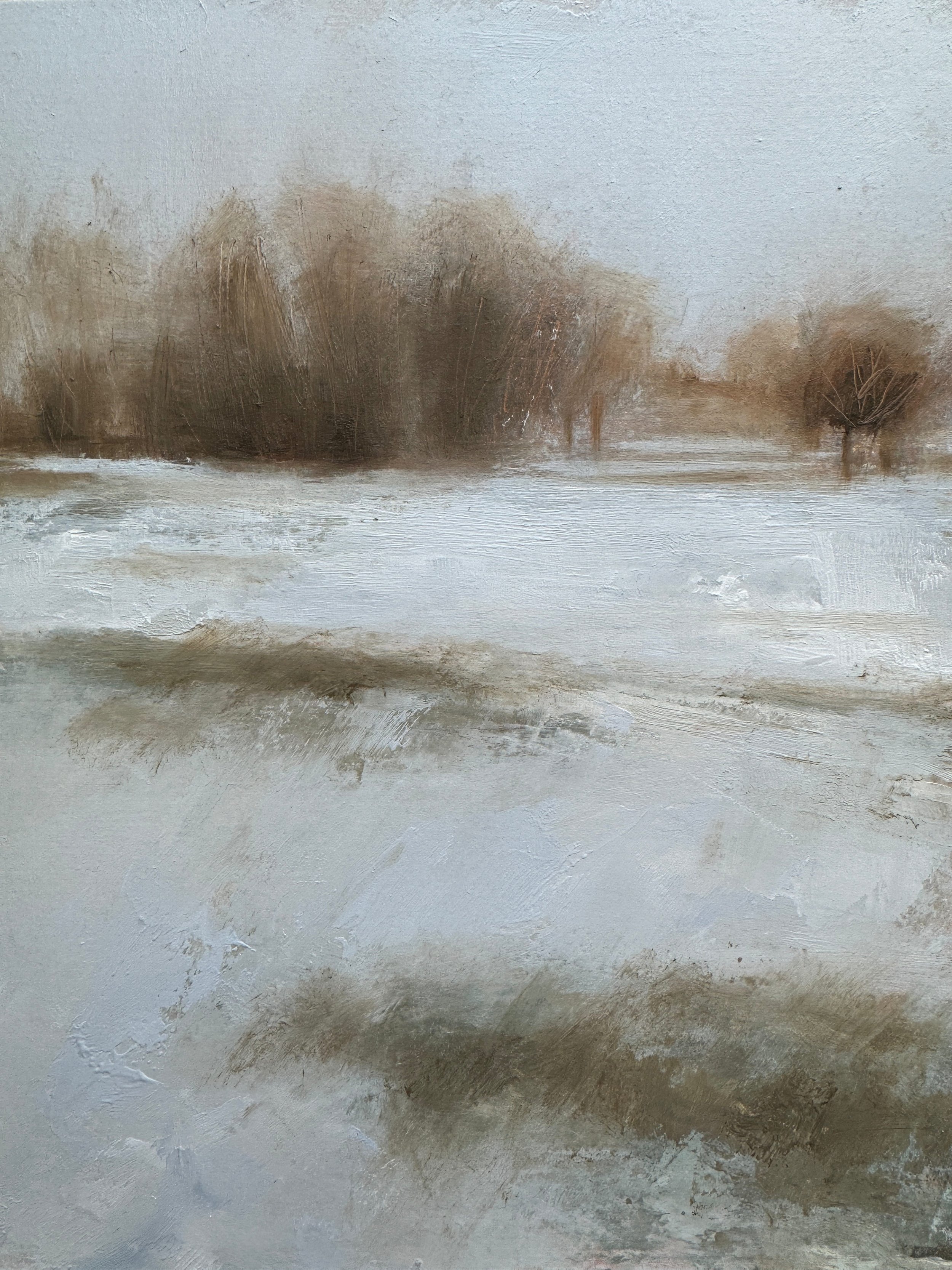 Hazy Days 8x10" Oil & Cold Wax on Gesso Panel- SOLD