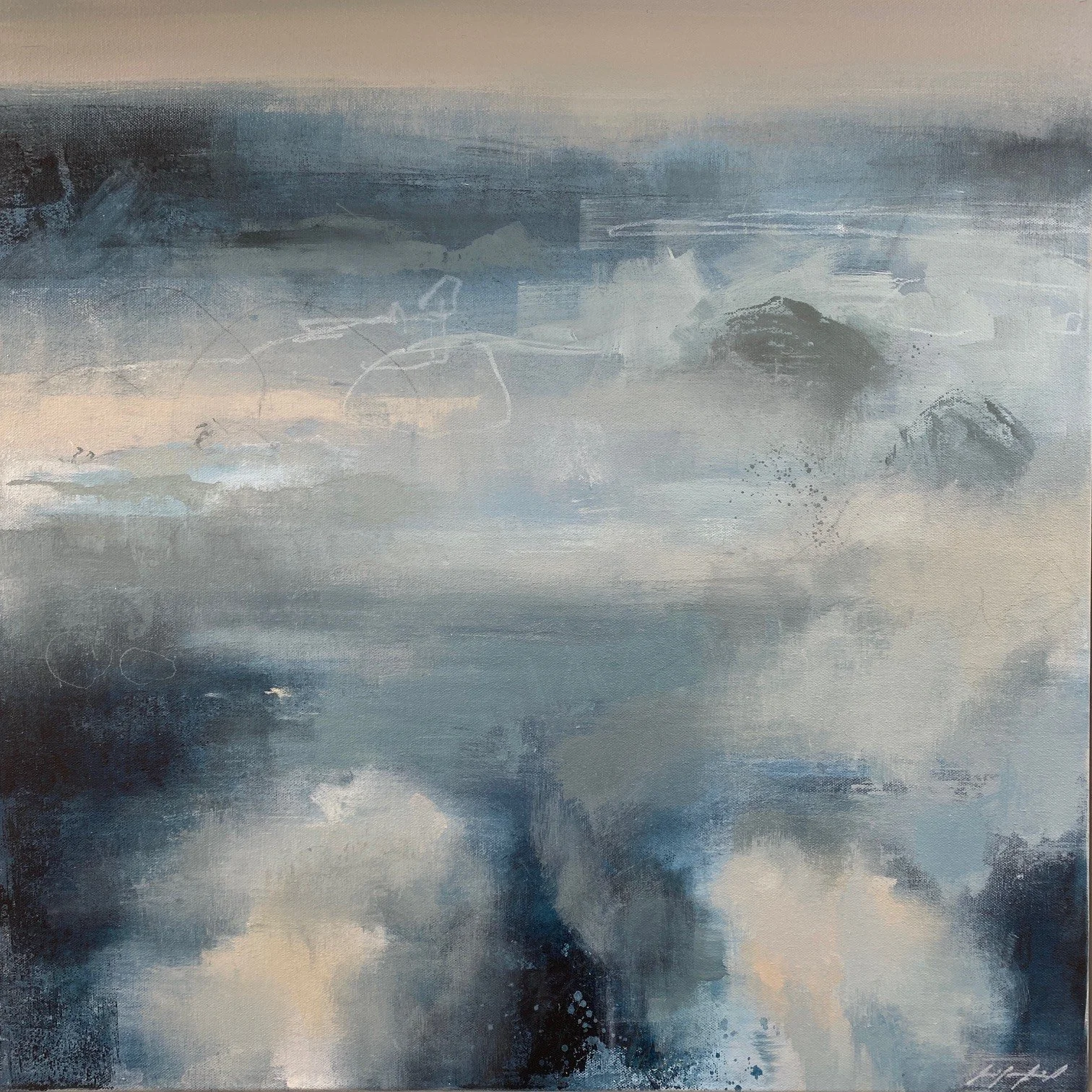 Sea of Inspiration 24x24" Acrylic on gallery wrapped canvas