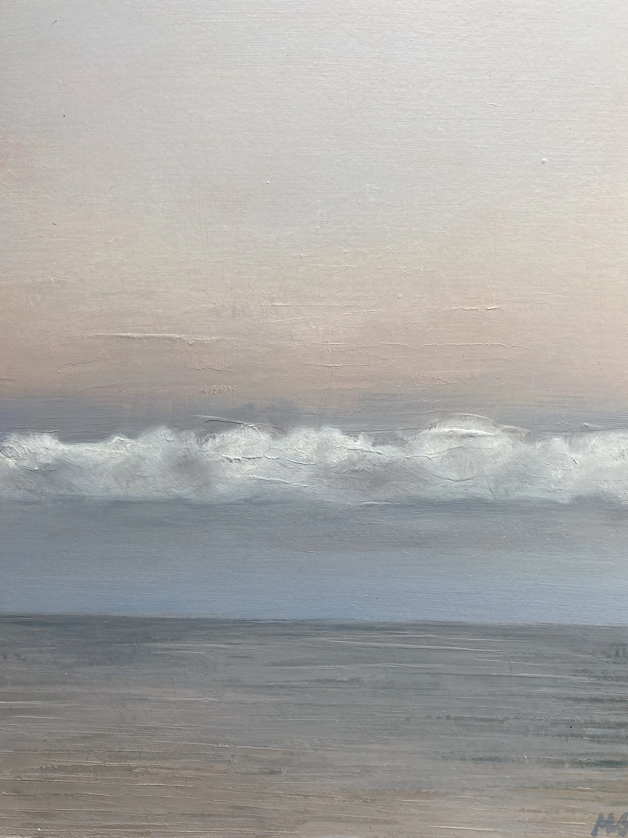 Connected Clouds 8x10" Oil & Cold Wax on Cradled Panel- SOLD