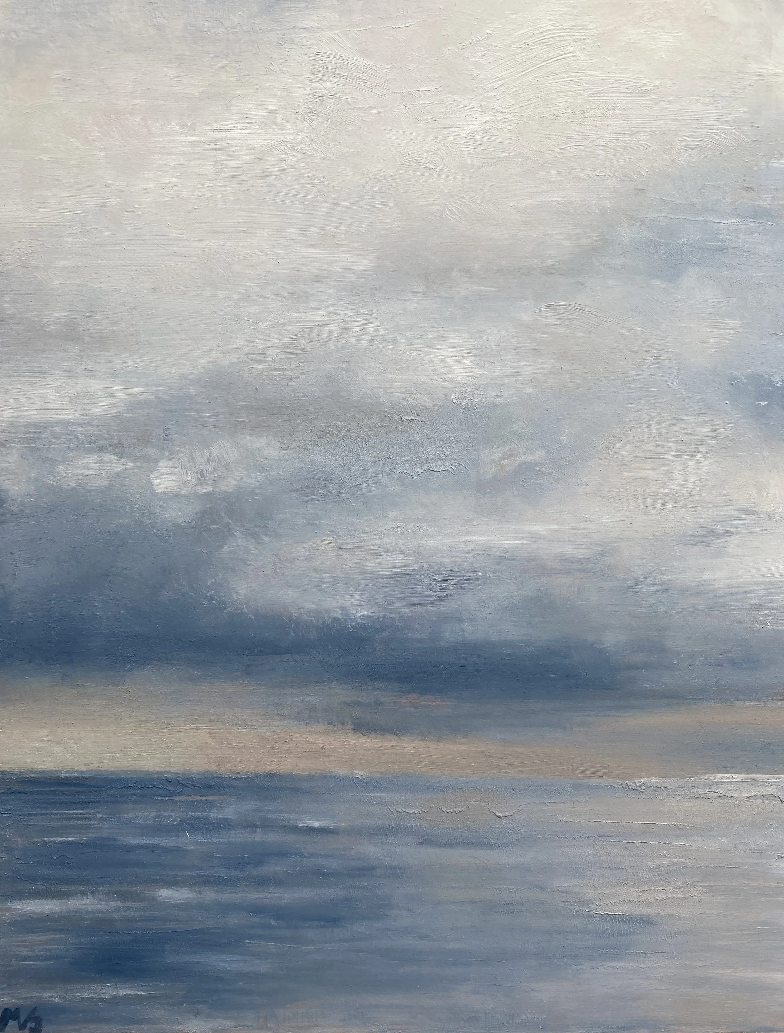Lightness 8x10" Oil & Cold Wax on Cradled Panel- SOLD