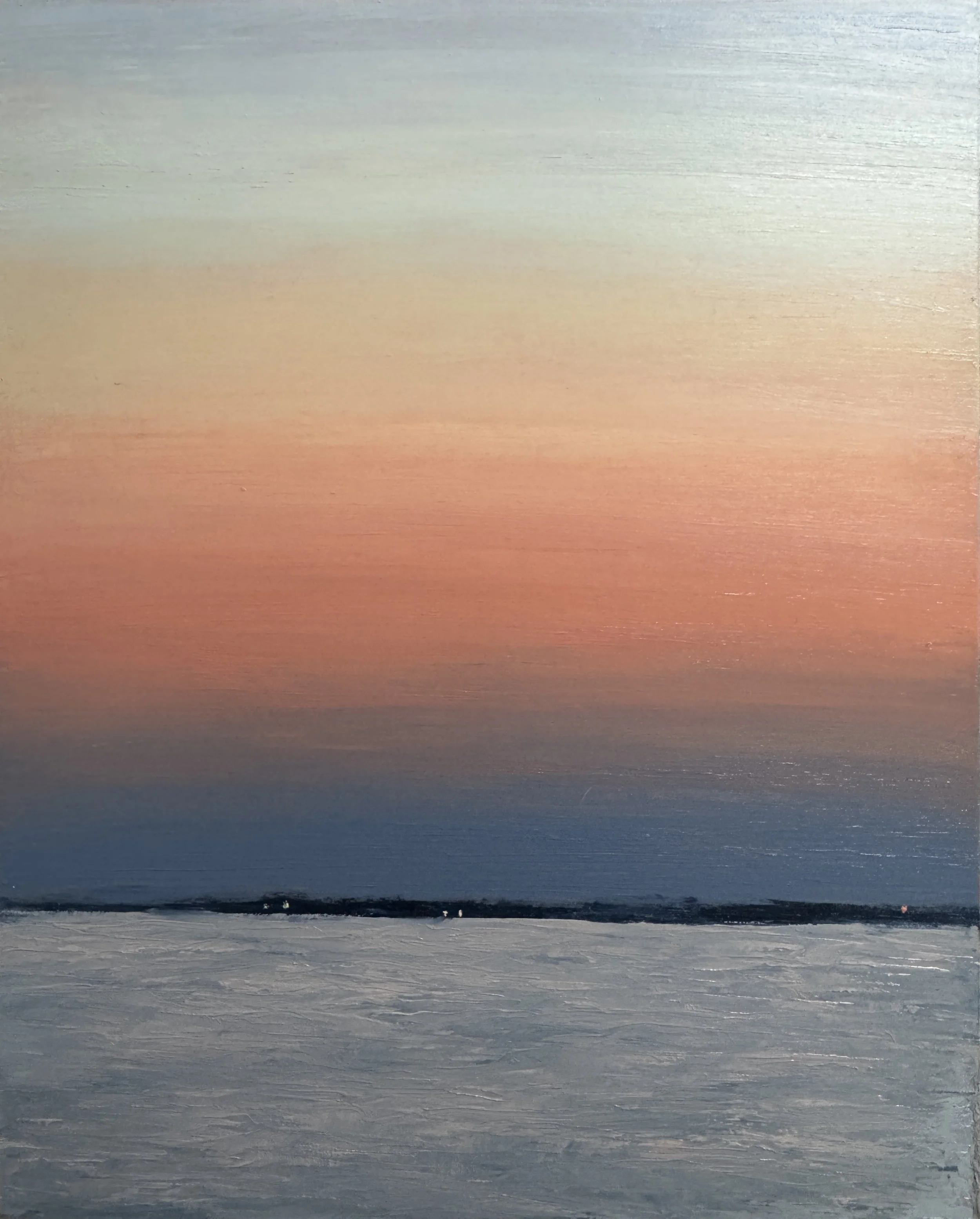 Caramel Sky 8x10" Oil & Cold Wax on Gesso Panel