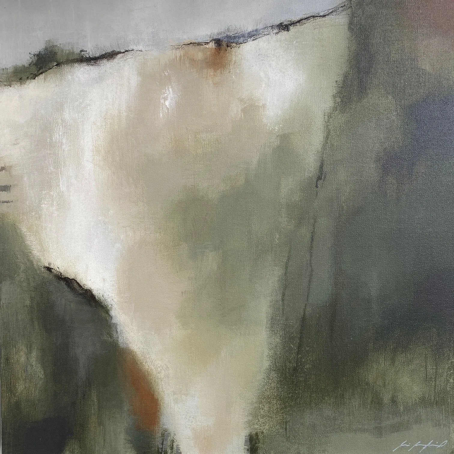 On the Edge 20x20" Acrylic on gallery wrapped canvas