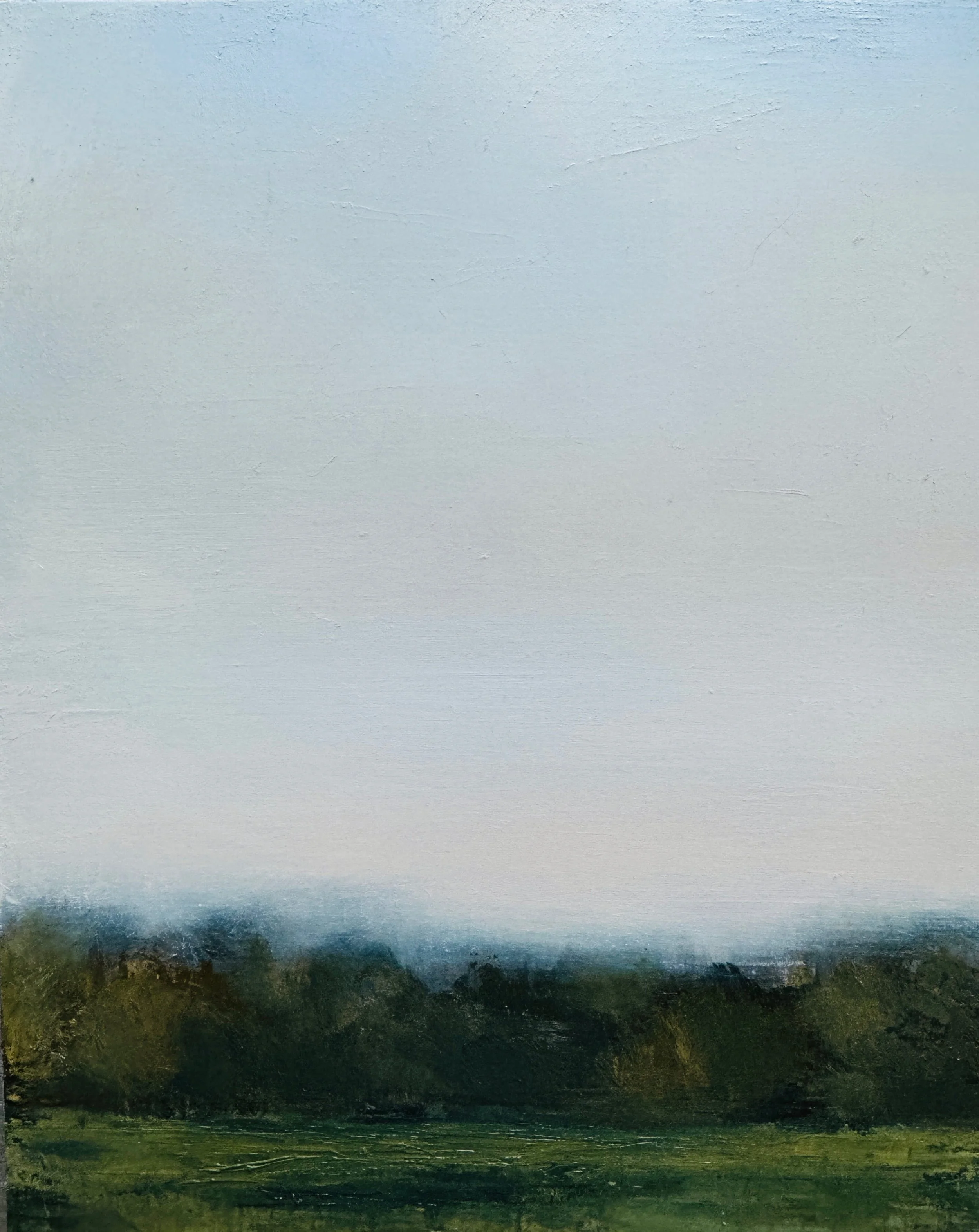 Park Walk 8x10" Oil & Cold Wax on Gesso Panel- SOLD
