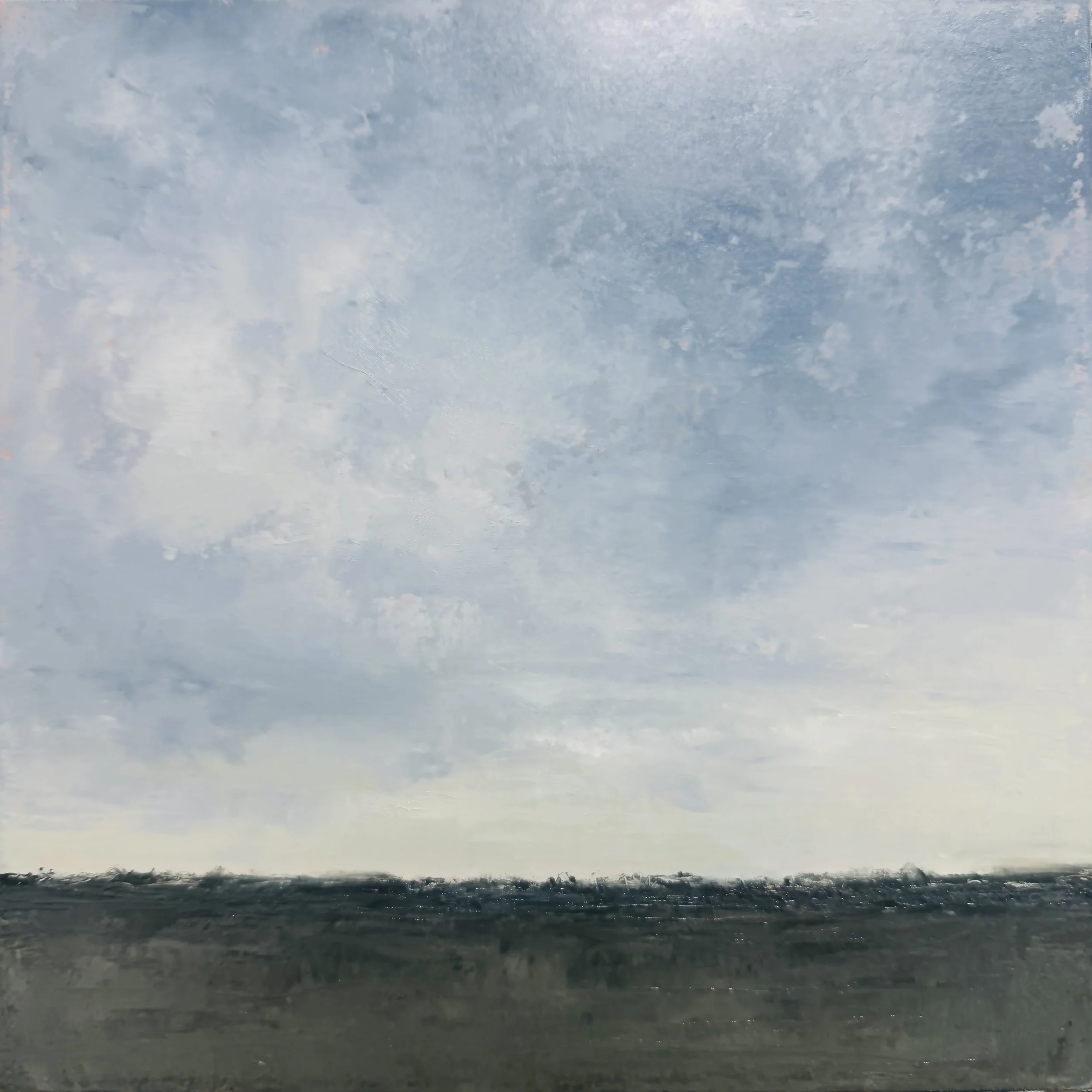 Horizon Light 8x8" Oil & Cold Wax on Gesso Panel