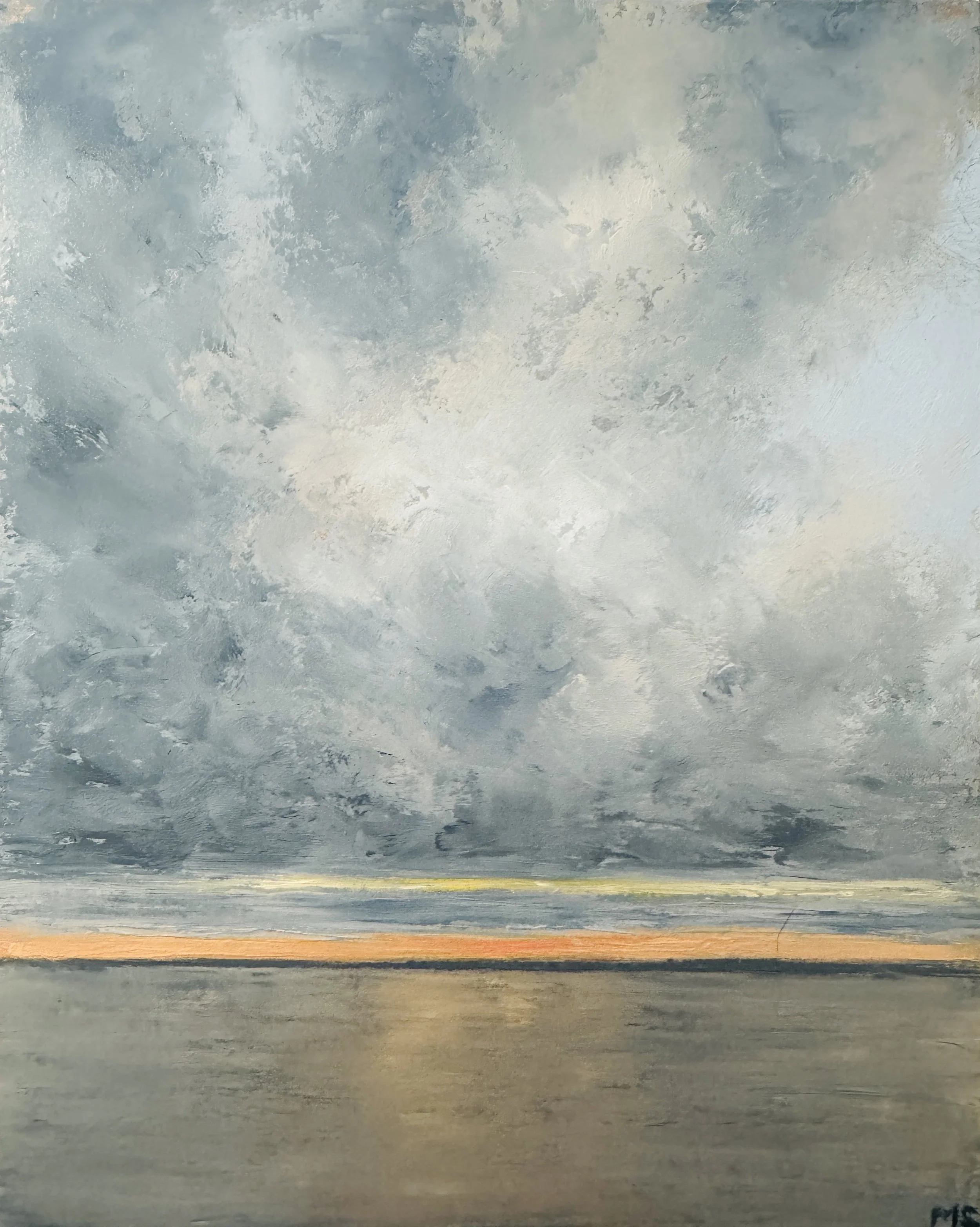 Last Light 8x10" Oil & Cold Wax on Gesso Panel
