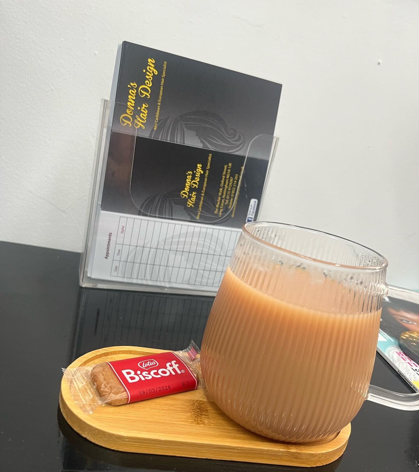 Joining the rest of the salons with the tea and biscuits 🥰
&bull;
Pop in for an appointment and a drink 🤩