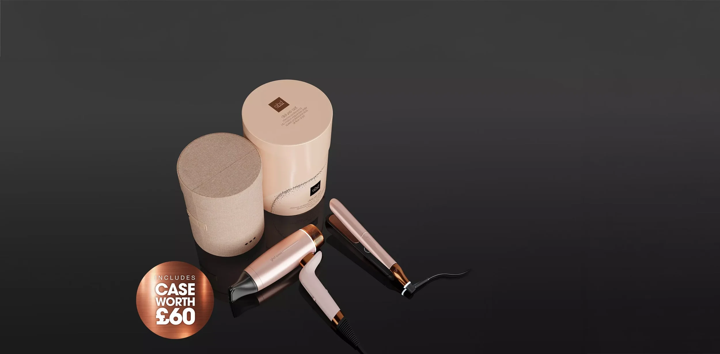 GHD deluxe hair dryer and straightner.webp
