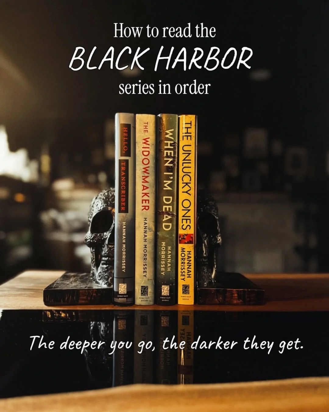 Are you one of those readers who dies a little at the thought of reading a series *gasp* out of order? 💀

Do you also love gritty crime fiction with a cast of morally grey characters? 

Then keep reading, dear reader, because I made this post specia