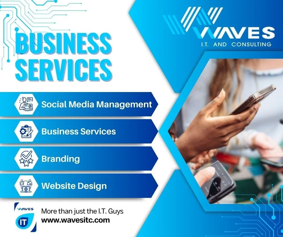 Tech Problem? Contact Waves for all your business related services.